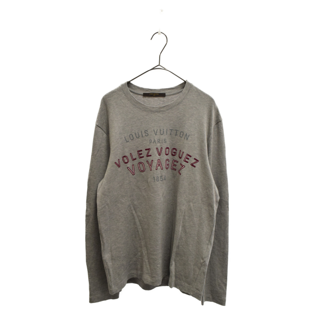 LOUIS VUITTON ルイヴィトン 16AW FRONT LOGO L/S TEE RM162M CMS HAY03W フロントロゴ 長袖Tシャツ カットソー グレー
