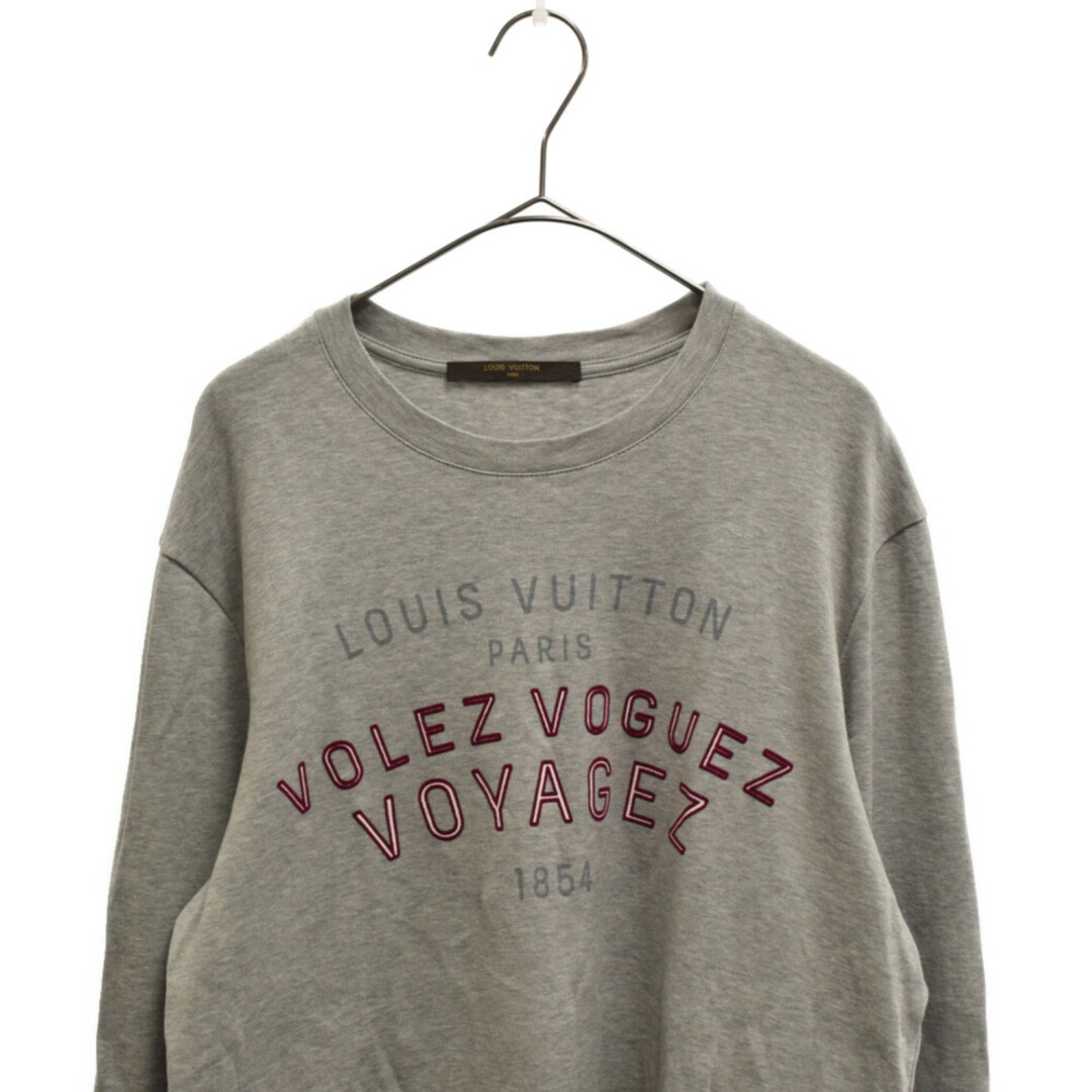 LOUIS VUITTON ルイヴィトン 16AW FRONT LOGO L/S TEE RM162M CMS HAY03W フロントロゴ 長袖Tシャツ カットソー グレー