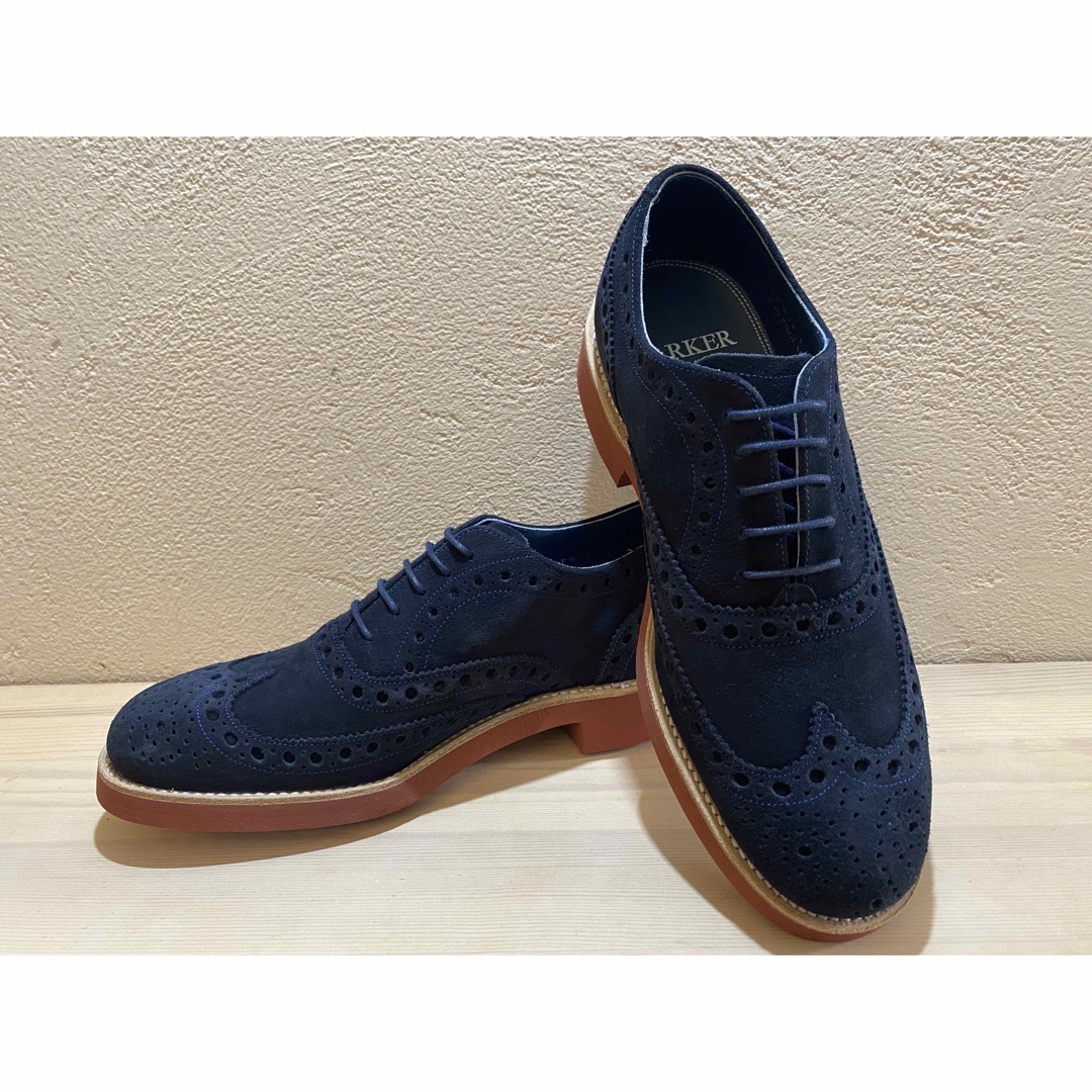新品barker フルブローグオックスフォードシューズ ウィングチップ 革靴 9