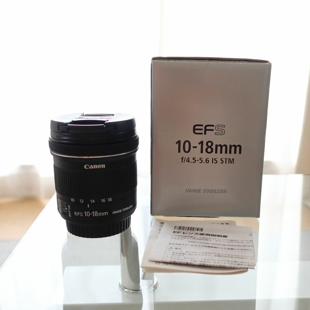 EF-S10-18mm STM IS F4.5-5.6 純正フード付き キヤノン リール - dr