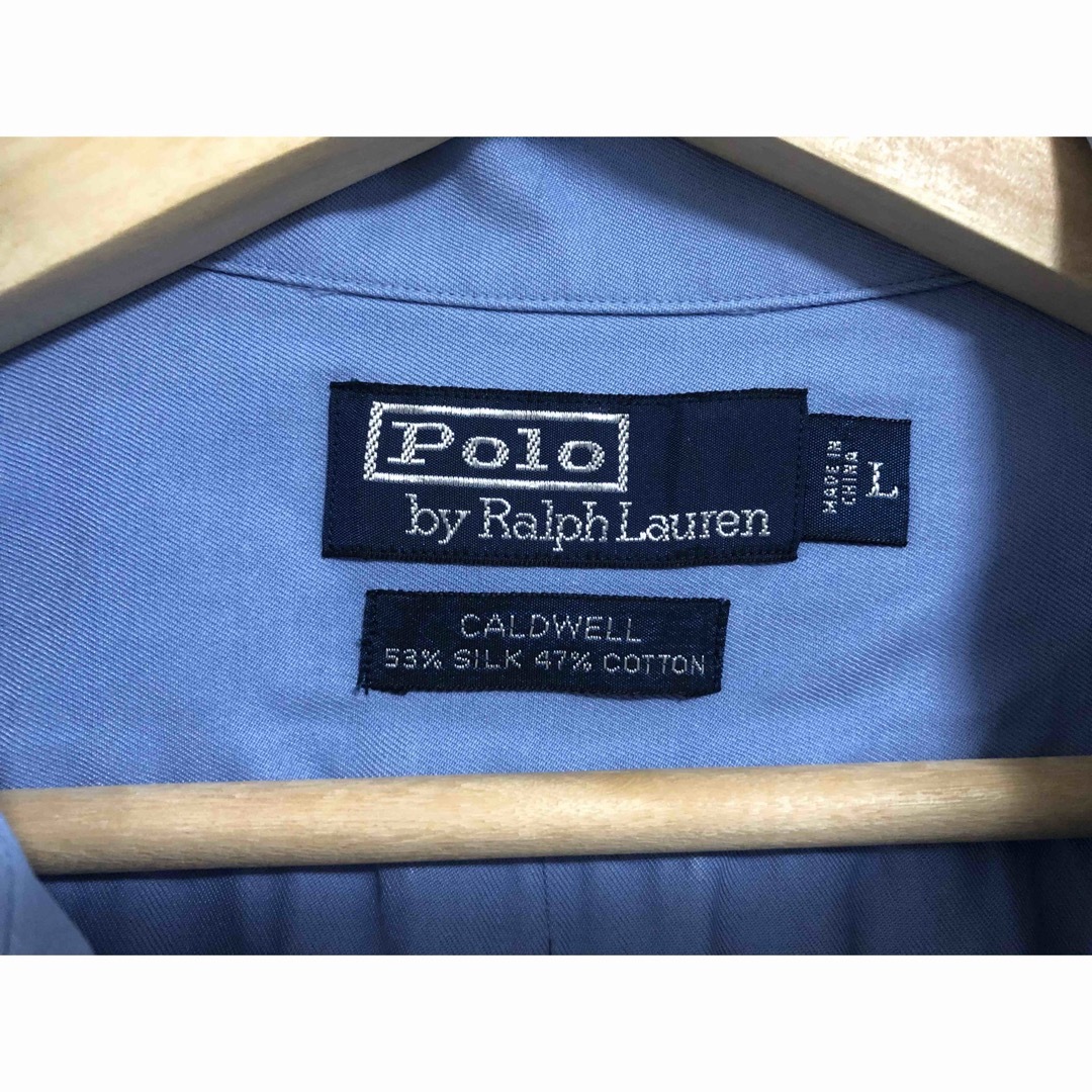 POLO RALPH LAUREN - 完全無地☆サックスL 90s ポロ ラルフローレン