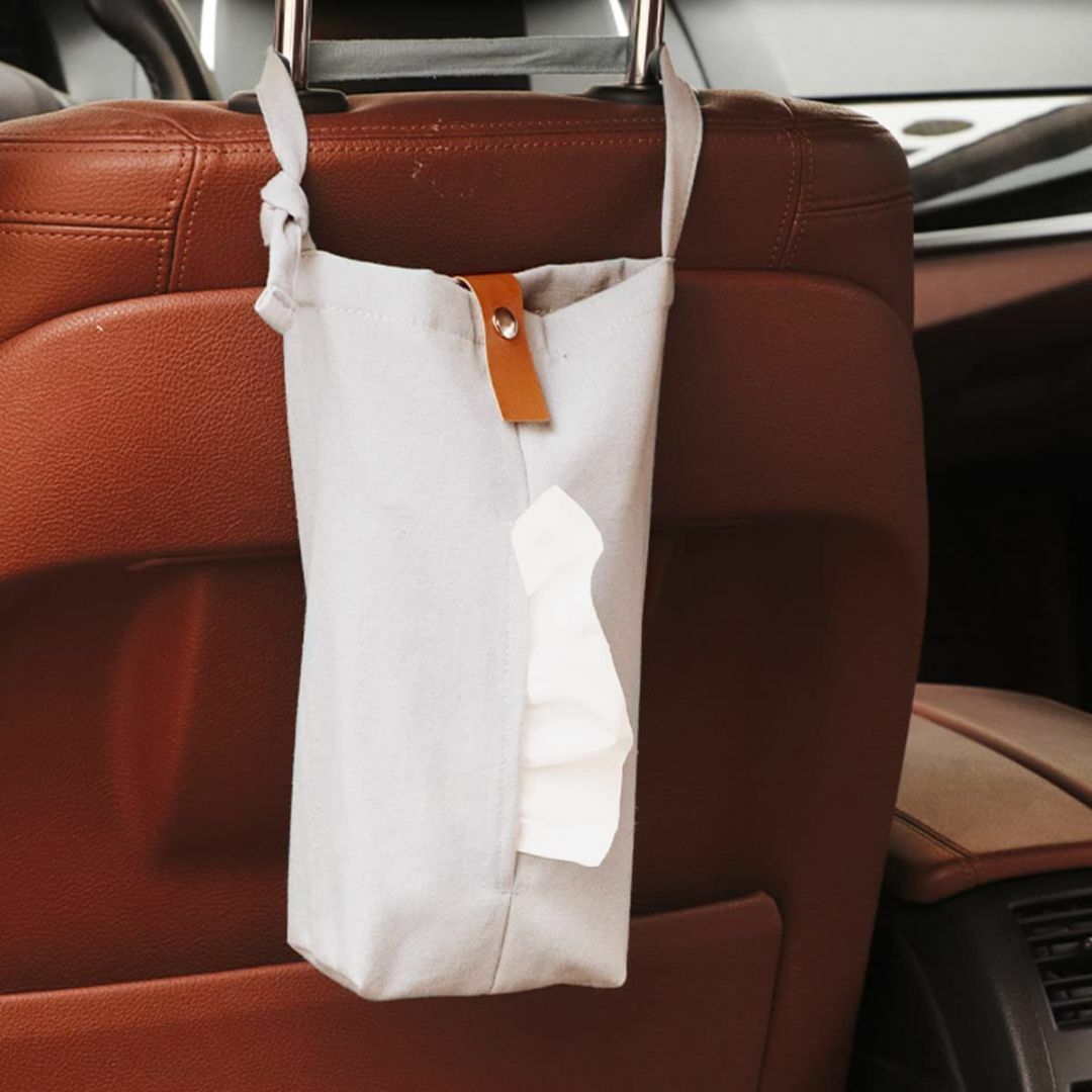 【新品】 ティッシュケース 便利 ペーパーボックス 車用アクセサリー おしゃれ 吊り下げ カバー 車内収納 かわいい ふわふわ ベルト付き カー用品 車用 ティッシュカバー