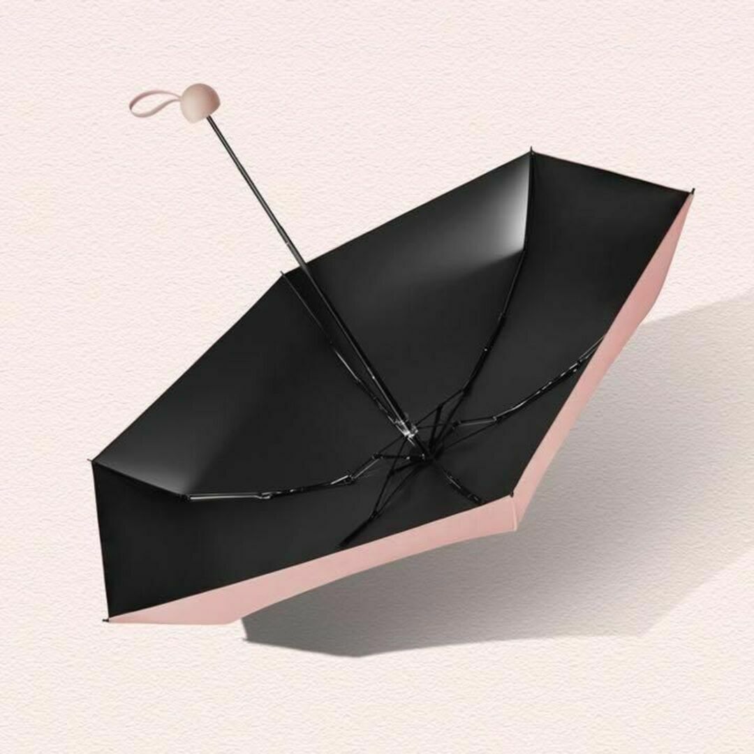 晴雨兼用 傘 折りたたみ傘 折りたたみ UVカット 日傘 ケース付 ピンク レディースのファッション小物(傘)の商品写真