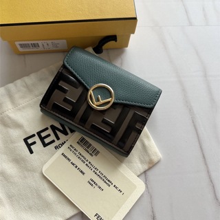 極美品✨ FENDI 三つ折り財布 マイクロ ナッパレザー バケット ズッカ