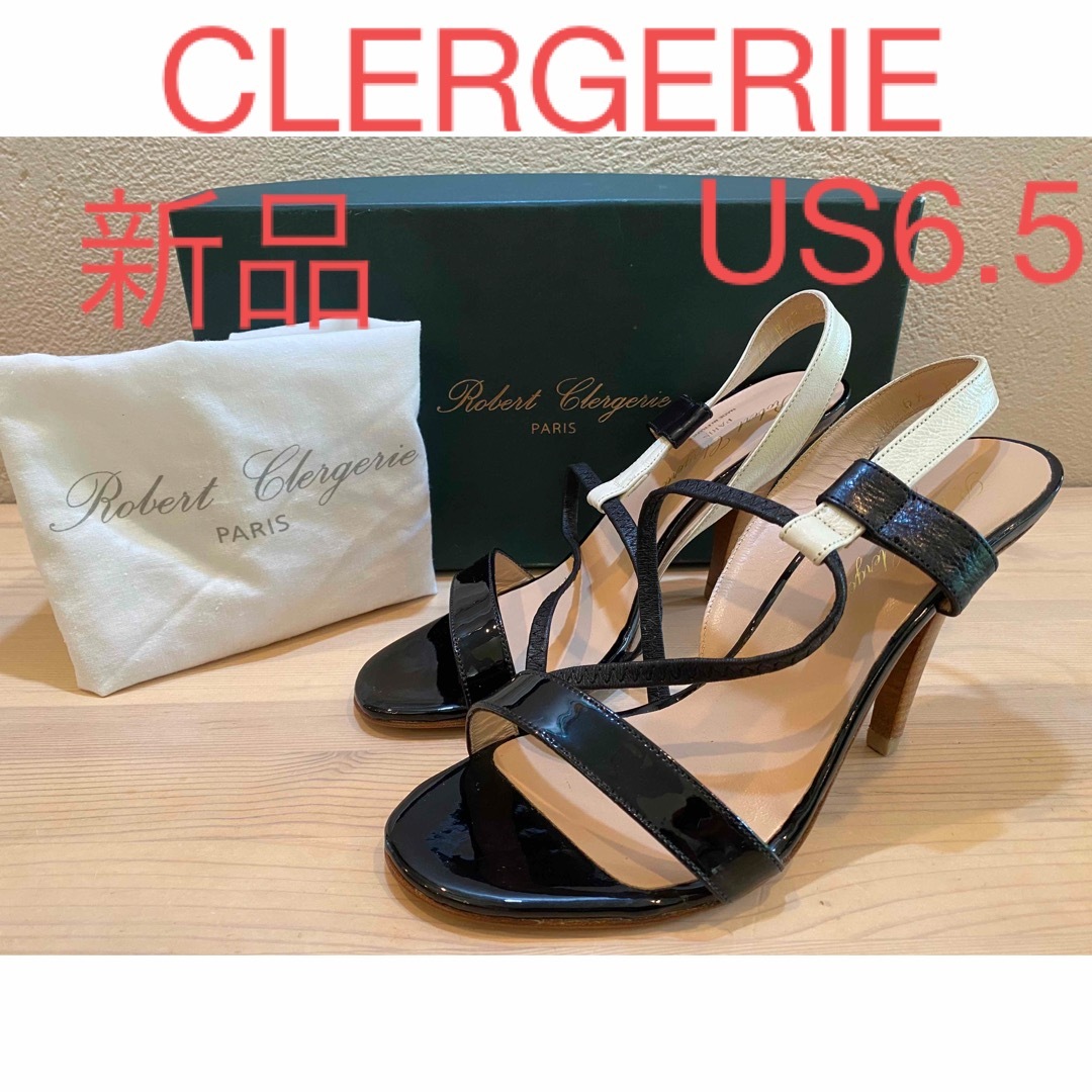 CLERGERIE(クレジュリー)の新品 CLERGERIE ロベール クレジュリーParisレザーサンダル ヒール レディースの靴/シューズ(サンダル)の商品写真