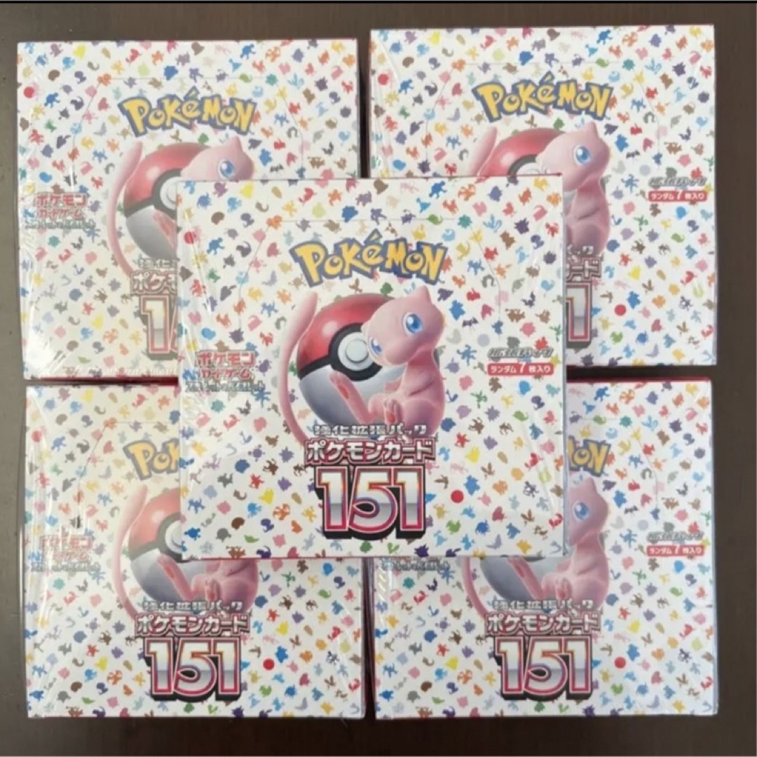 ポケモンカード151 5BOX シュリンク付き