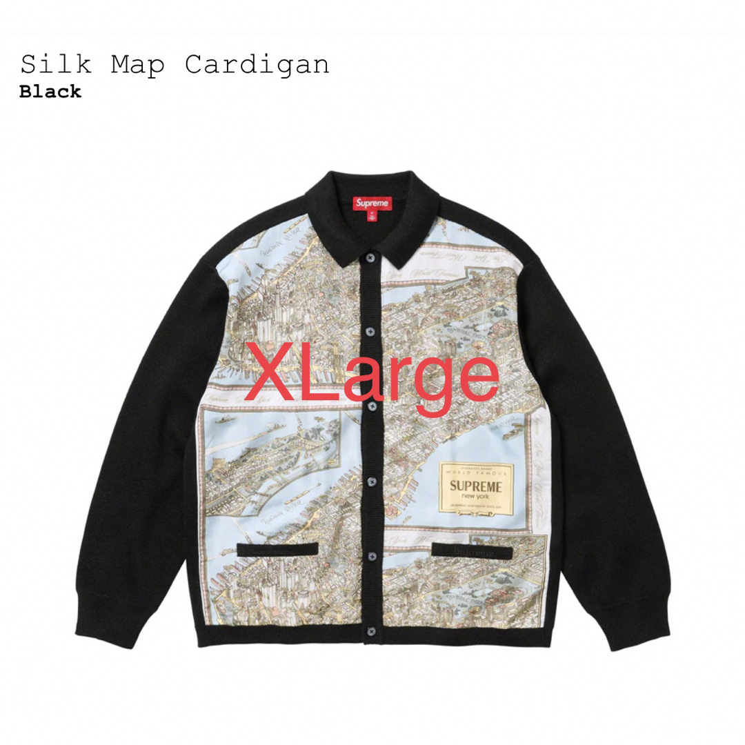 Supreme Silk Map Cardigan シュプリーム