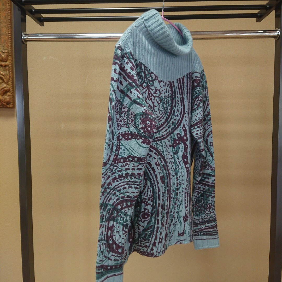 ETRO 総柄タートルネック 長袖ニット M | makprogres.com.mk