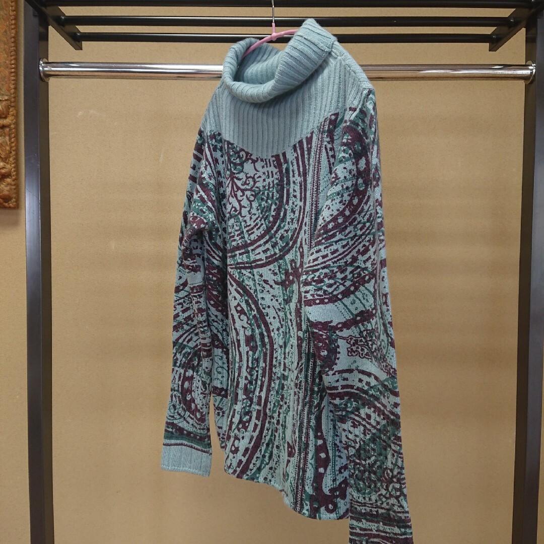 ETRO 総柄タートルネック 長袖ニット M | makprogres.com.mk