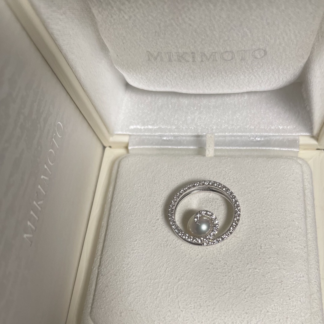 MIKIMOTO(ミキモト)の【超美品】ミキモト8.2mmダイヤ0.49ct K18 ペンダントトップ レディースのアクセサリー(ネックレス)の商品写真