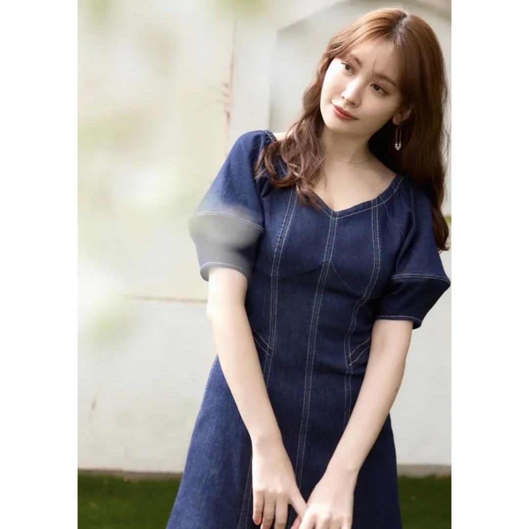 Her lip to(ハーリップトゥ)のHerlipto Imperia Volume Sleeve Dress レディースのワンピース(ロングワンピース/マキシワンピース)の商品写真