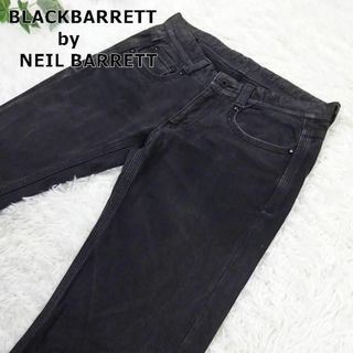 ブラックバレットバイニールバレット(BLACKBARRETT by NEIL BARRETT)のブラックバレットバイニールバレット 　スリムストレートブラックデニム　三陽商会(デニム/ジーンズ)