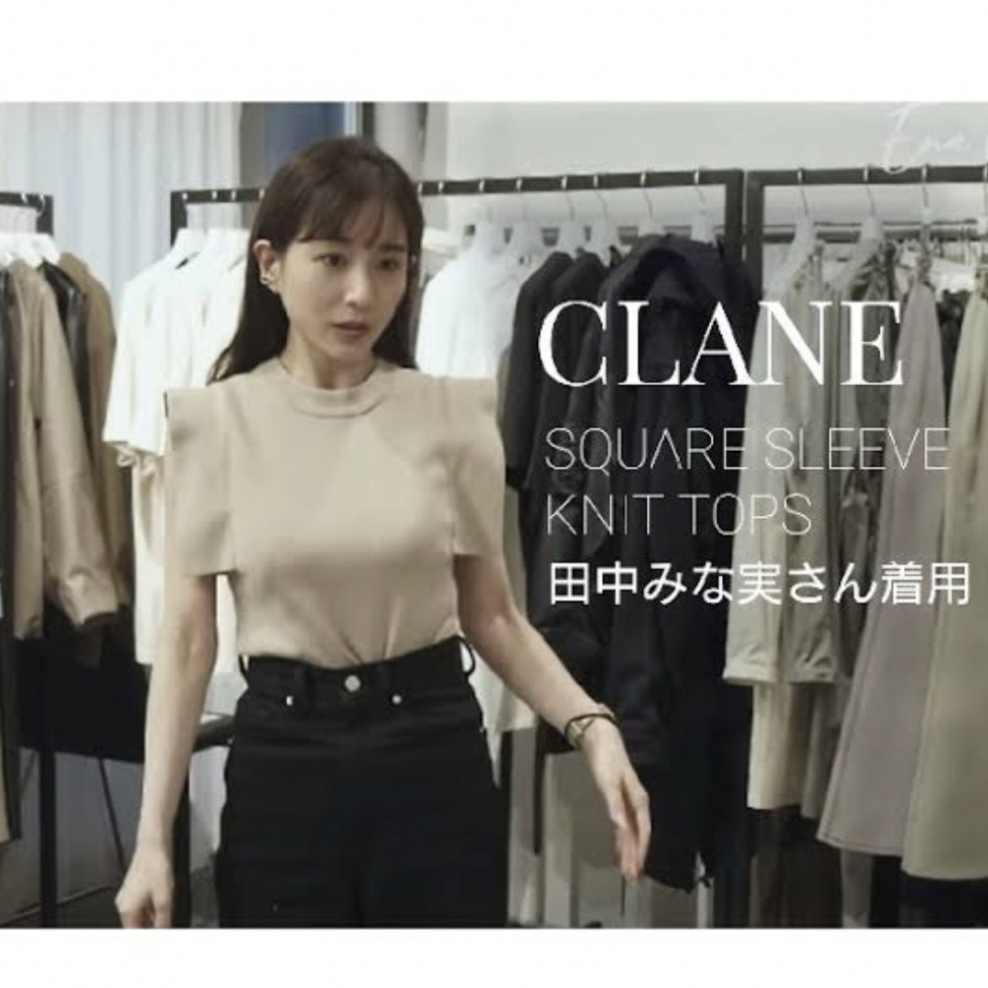 CLANE CLANE スクエアスリーブニットトップス ホワイトの通販 by みな's shop｜クラネならラクマ