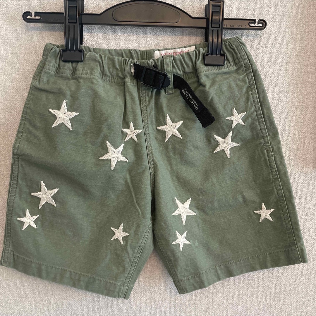 デニムダンガリー　星　刺繍　ショートパンツ　120㎝　短パングルービーカラーズ