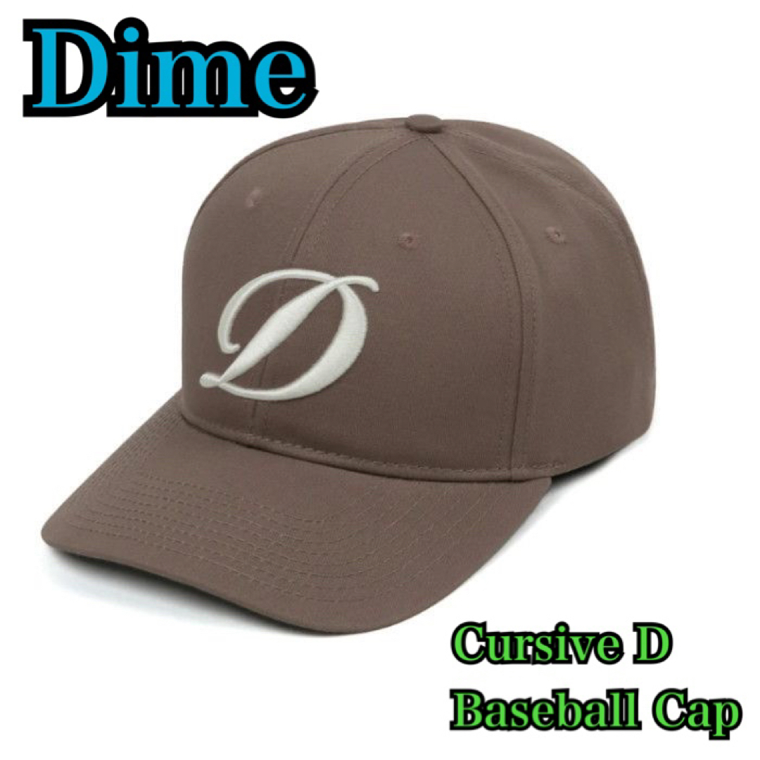 Dime Cursive D Baseball Cap TAUPE stussy