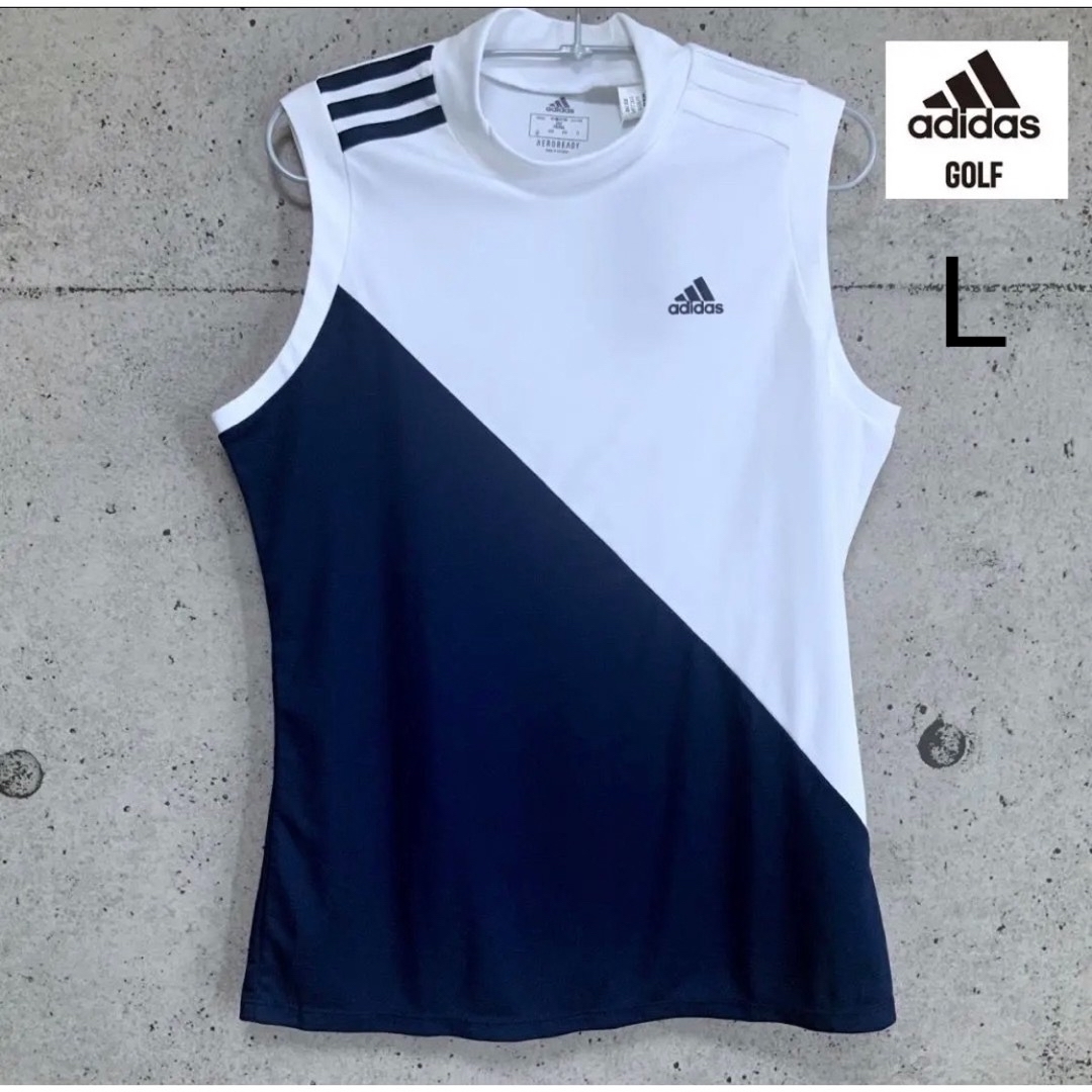 adidas(アディダス)のアディダスゴルフ【Ｌ】 ノースリーブモックネックシャツ adidas スポーツ/アウトドアのゴルフ(ウエア)の商品写真