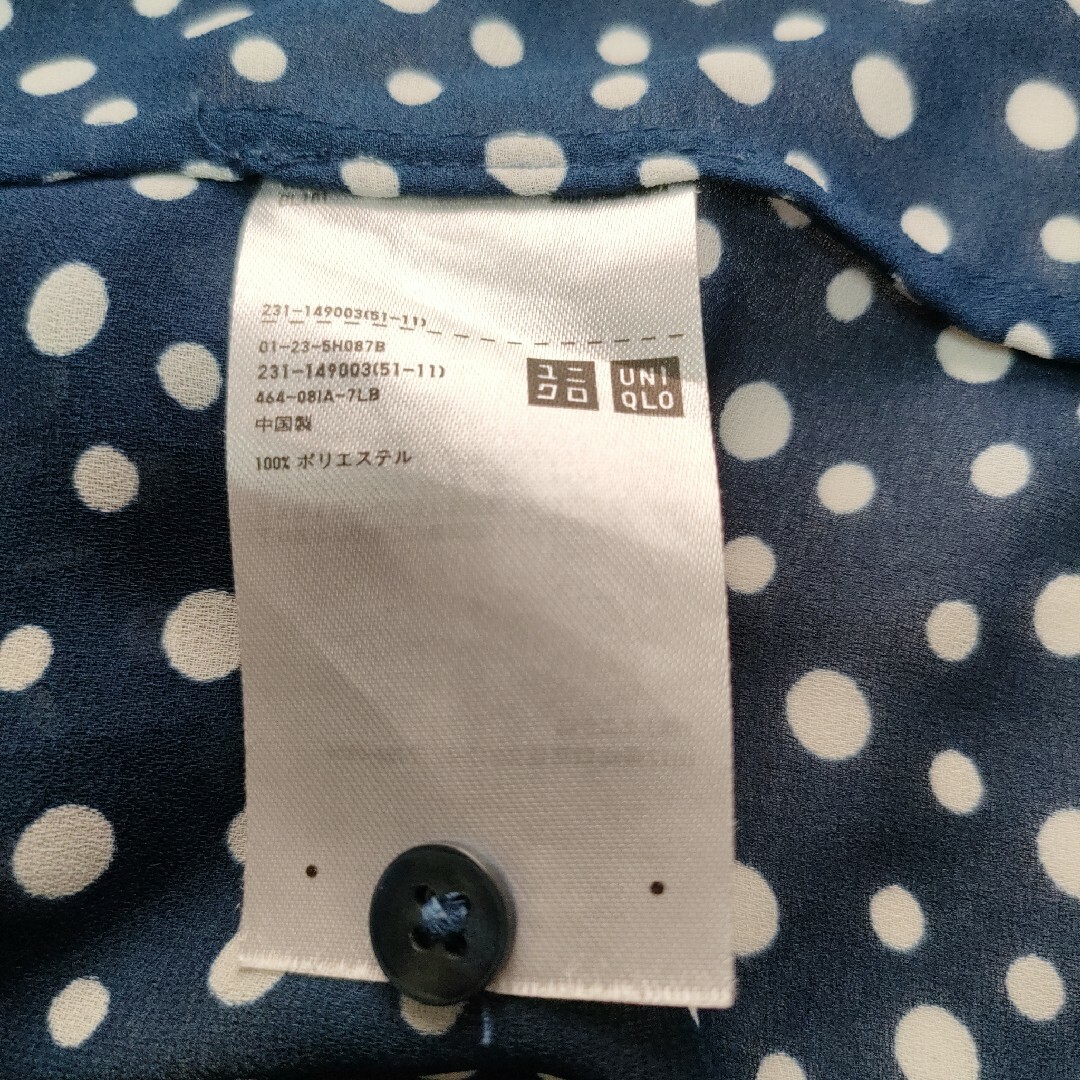 UNIQLO(ユニクロ)のUNIQLO　ユニクロ　ブラウス　チュニック　ドット レディースのトップス(シャツ/ブラウス(長袖/七分))の商品写真