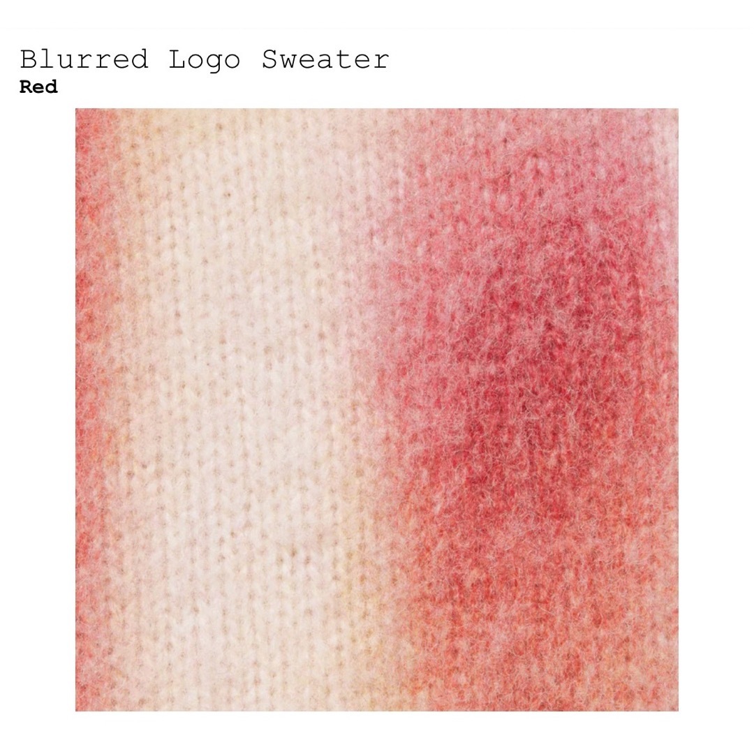 Supreme supreme Blurred Logo Sweater red XLの通販 by たんぽぽ's shop｜シュプリームならラクマ