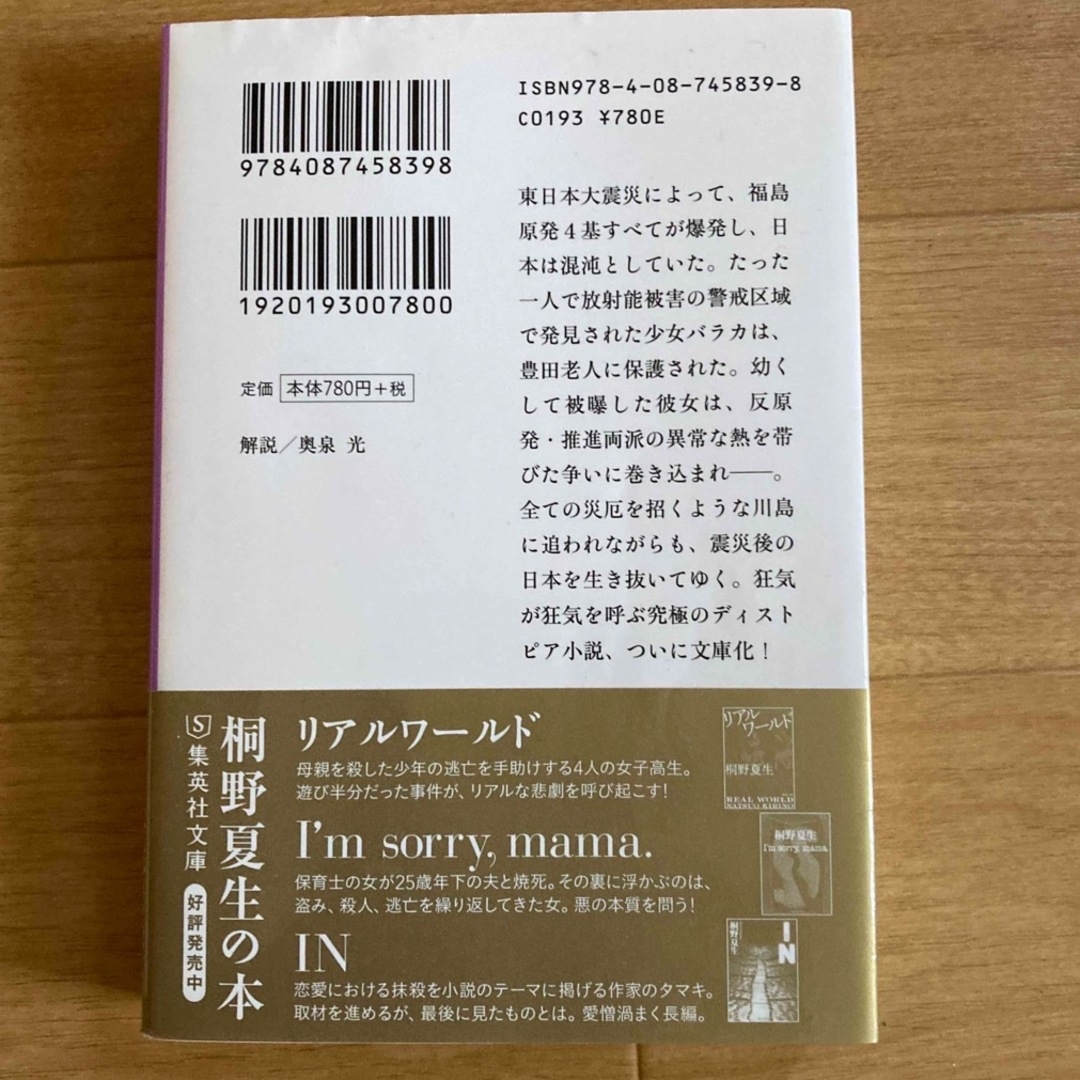 集英社(シュウエイシャ)の「バラカ 上下巻」「ＩN」「メタボラ」 エンタメ/ホビーの本(文学/小説)の商品写真