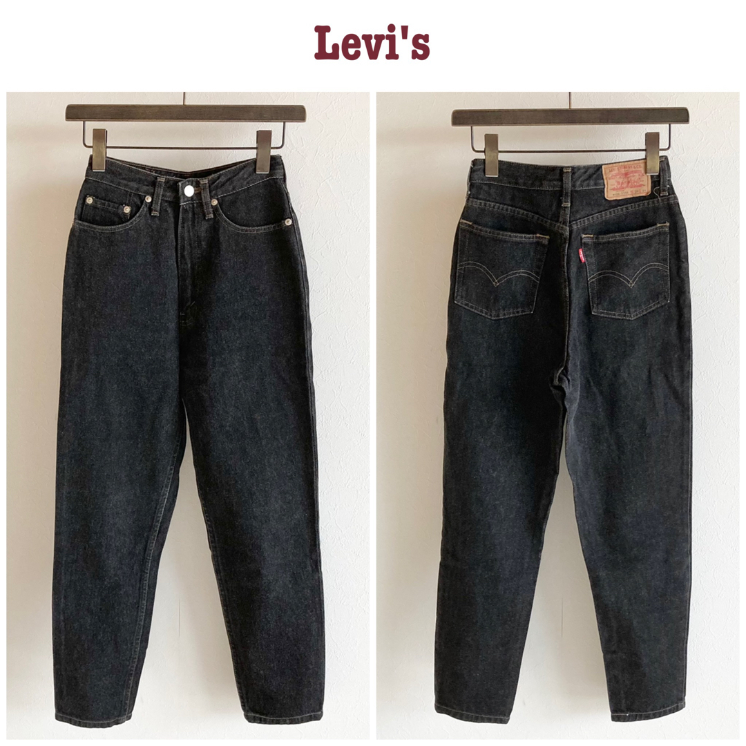 80's 日本製 Levi's 626 w28 ブラック テーパードスリム