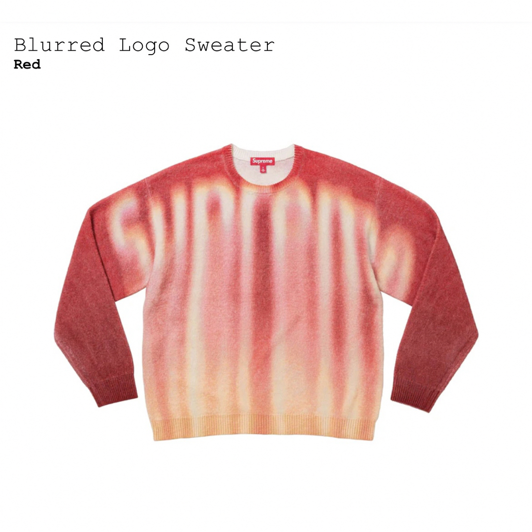 Supreme supreme Blurred Logo Sweater red Sサイズの通販 by たんぽぽ's shop｜シュプリーム ならラクマ