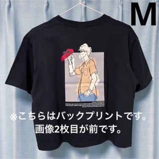 ジーユー(GU)のGU 呪術廻戦 グラフィックT 五条悟 半袖 ブラック M(Tシャツ(半袖/袖なし))