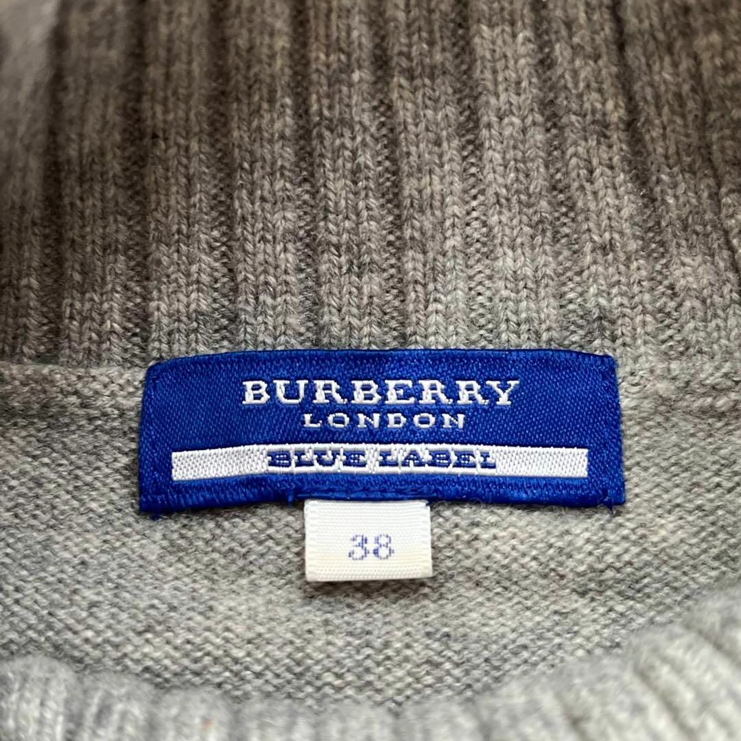 BURBERRY BLUE LABEL(バーバリーブルーレーベル)のカシミヤ混　BURBERRY BLUE LABEL　ハイネック　セーター　半袖 レディースのトップス(ニット/セーター)の商品写真