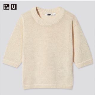 ユニクロ(UNIQLO)のコットンブレンドクルーネックセーター(ニット/セーター)