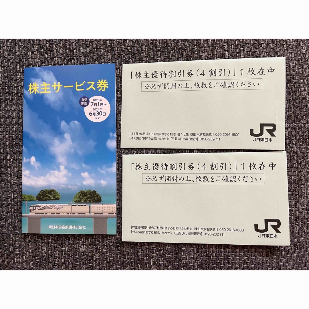 JR東日本　株主優待割引券2枚　サービス券1冊