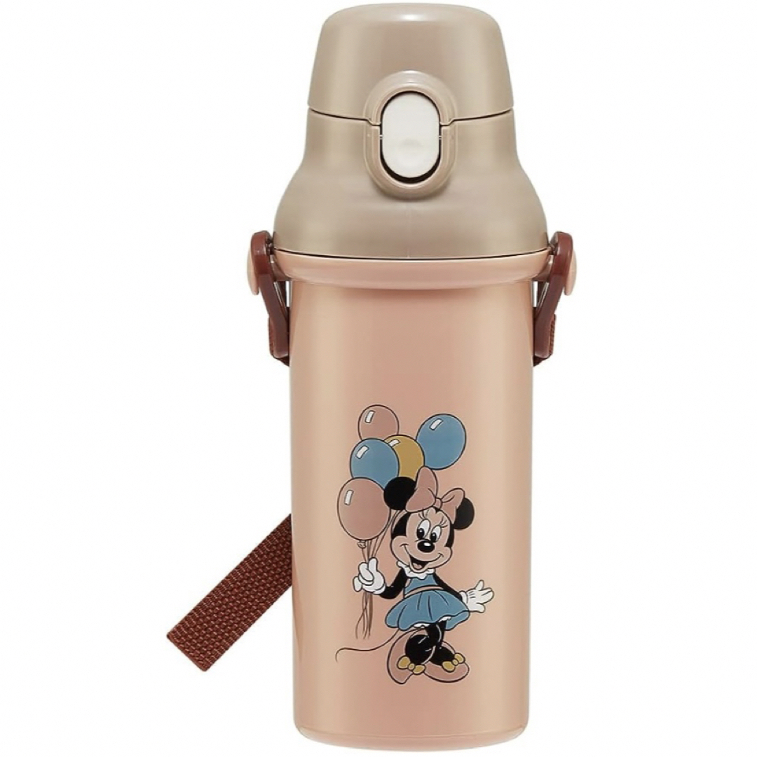 Disney(ディズニー)のミニー　ワンタッチボトル　水筒　お弁当箱　2点　レトロ　スケーター　ディズニー インテリア/住まい/日用品のキッチン/食器(弁当用品)の商品写真