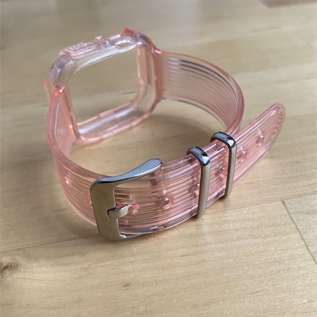 Apple(アップル)のアップルウォッチ バンド 透明 レディース メンズ ベルト 替え 一体型 クリア メンズの時計(ラバーベルト)の商品写真