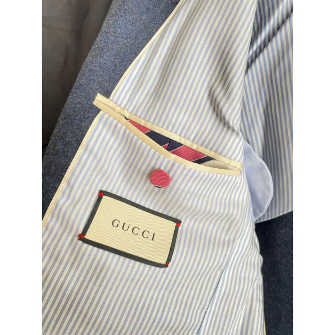 イタリア製 GUCCI Bee ワッペンブレザー ウルフボタン-