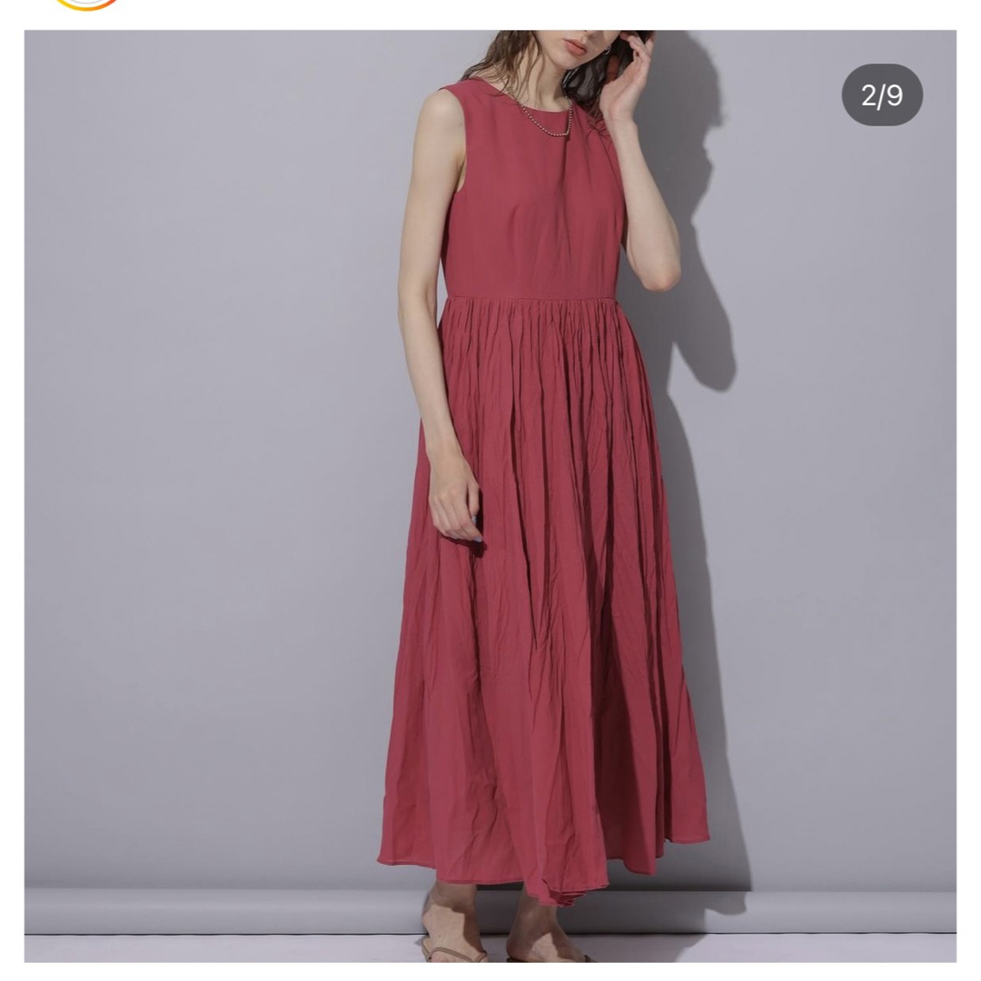 新品未使用、タグ付き】cadune,サマードレス,ピンク,M - ロング