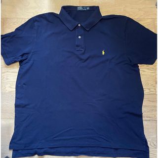 ポロラルフローレン(POLO RALPH LAUREN)の古着　ビックサイズ　3XL BIG ポロラルフローレン　半袖　ポロシャツ　紺(ポロシャツ)