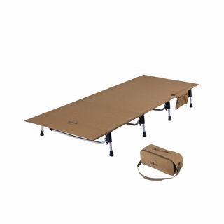 【色: Brown-L】iClimb アウトドア 折り畳みベッド 数秒組立 超軽(寝袋/寝具)