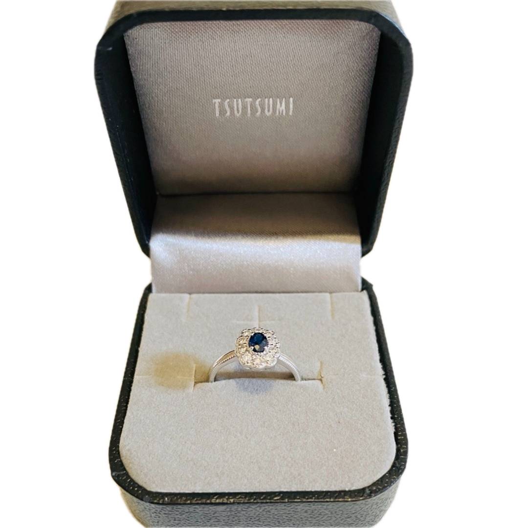 JEWELRY TSUTSUMI(ジュエリーツツミ)のジュエリーツツミ  プラチナサファイアリング　7号美品 レディースのアクセサリー(リング(指輪))の商品写真