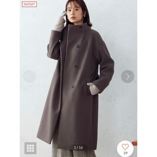 コムサイズム COMME CA ISM スタンドカラー ロングコート