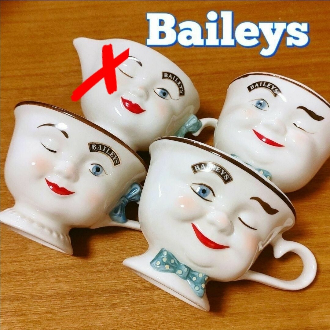 大人気☆Baileys ベイリーズフェイスカップ 美品 ビンテージ 可愛い骨董品