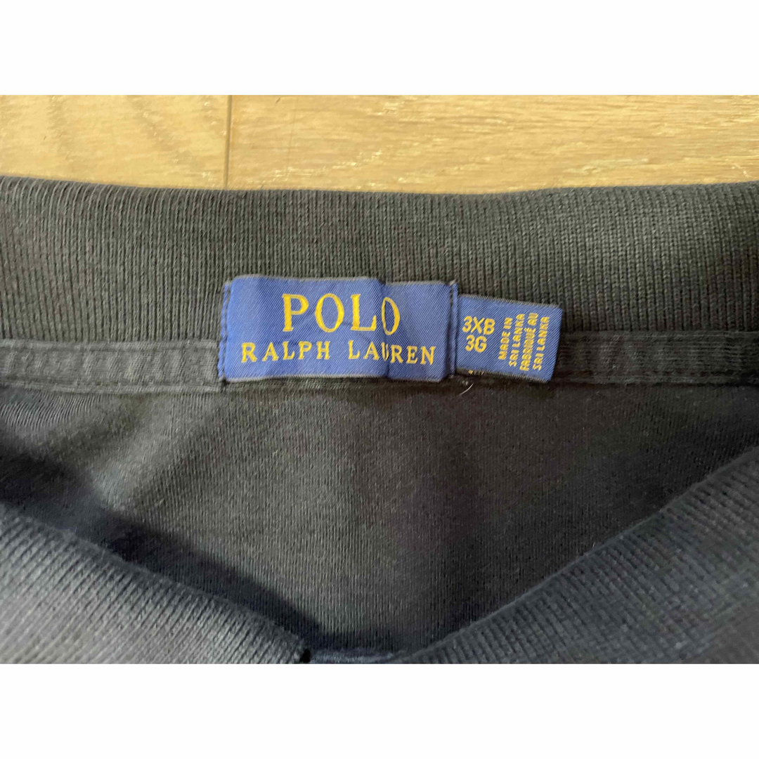 POLO RALPH LAUREN(ポロラルフローレン)の古着　ビックサイズ　3XB 3G ポロラルフローレン　半袖　ポロシャツ　黒 メンズのトップス(ポロシャツ)の商品写真