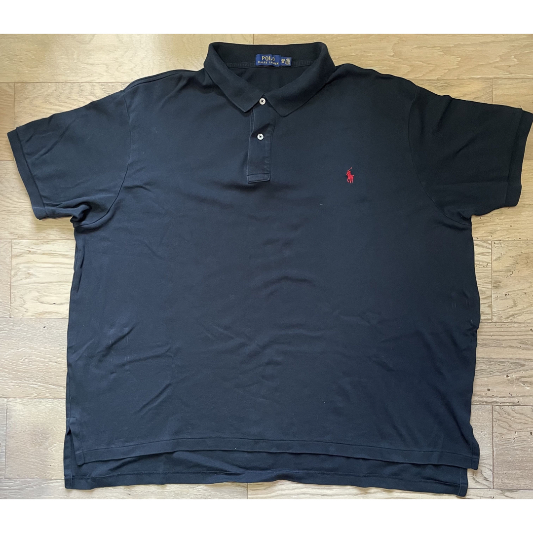 POLO RALPH LAUREN(ポロラルフローレン)の古着　ビックサイズ　3XB 3G ポロラルフローレン　半袖　ポロシャツ　黒 メンズのトップス(ポロシャツ)の商品写真