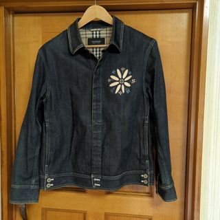 バーバリーブラックレーベル(BURBERRY BLACK LABEL)のBURBERRY BLACK LABEL Gジャン L 花柄 裏地ノヴァ 貴重(Gジャン/デニムジャケット)