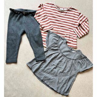 ザラ(ZARA)のZARA kids 86〜９２センチ　3点セット　トップス　レギンス(Tシャツ/カットソー)