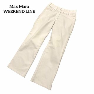 ウィークエンドマックスマーラ(Weekend Max Mara)のMax Mara WEEKEND LINE ブーツカットフィットパンツ ベージュ(チノパン)