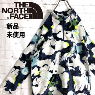 THENO新品未使用!! 刺繍ロゴ 超希少 ノースフェイス 総柄 フリース ビッグサイズ