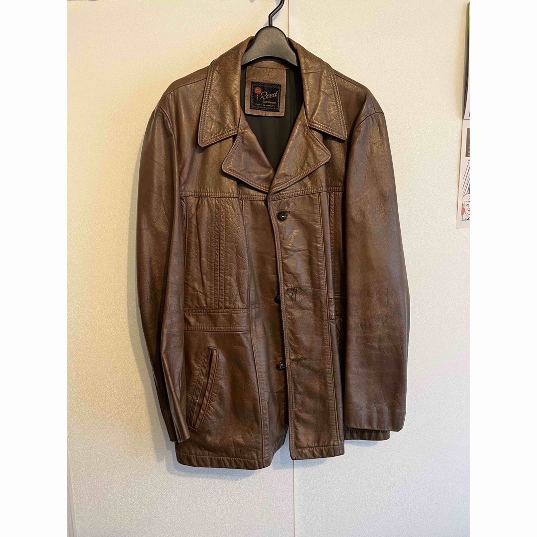 vintage leather jacket brown 井上翔太 メンズのジャケット/アウター(レザージャケット)の商品写真