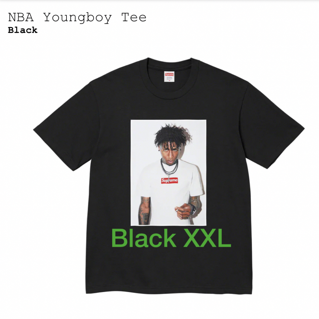 supreme NBA Youngboy Tee 黒　L