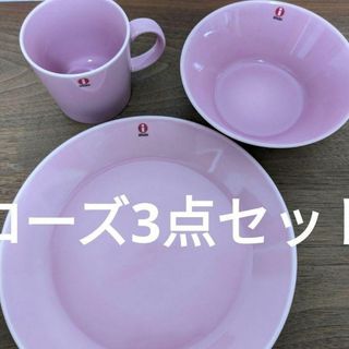 iittala - イッタラ ティーマ ローズ マグ&プレート21㎝&ボウル15