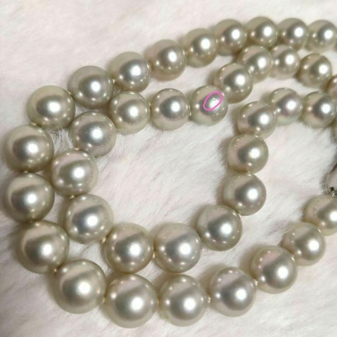 MIKIMOTO   美品 グレー パールネックレス あこや真珠 silver刻印 今啓