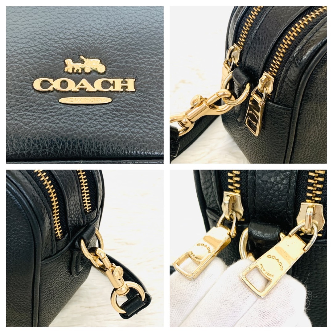 ★極美品★COACH コーチ ショルダーバッグ カメラバッグ ダブルジップ 黒