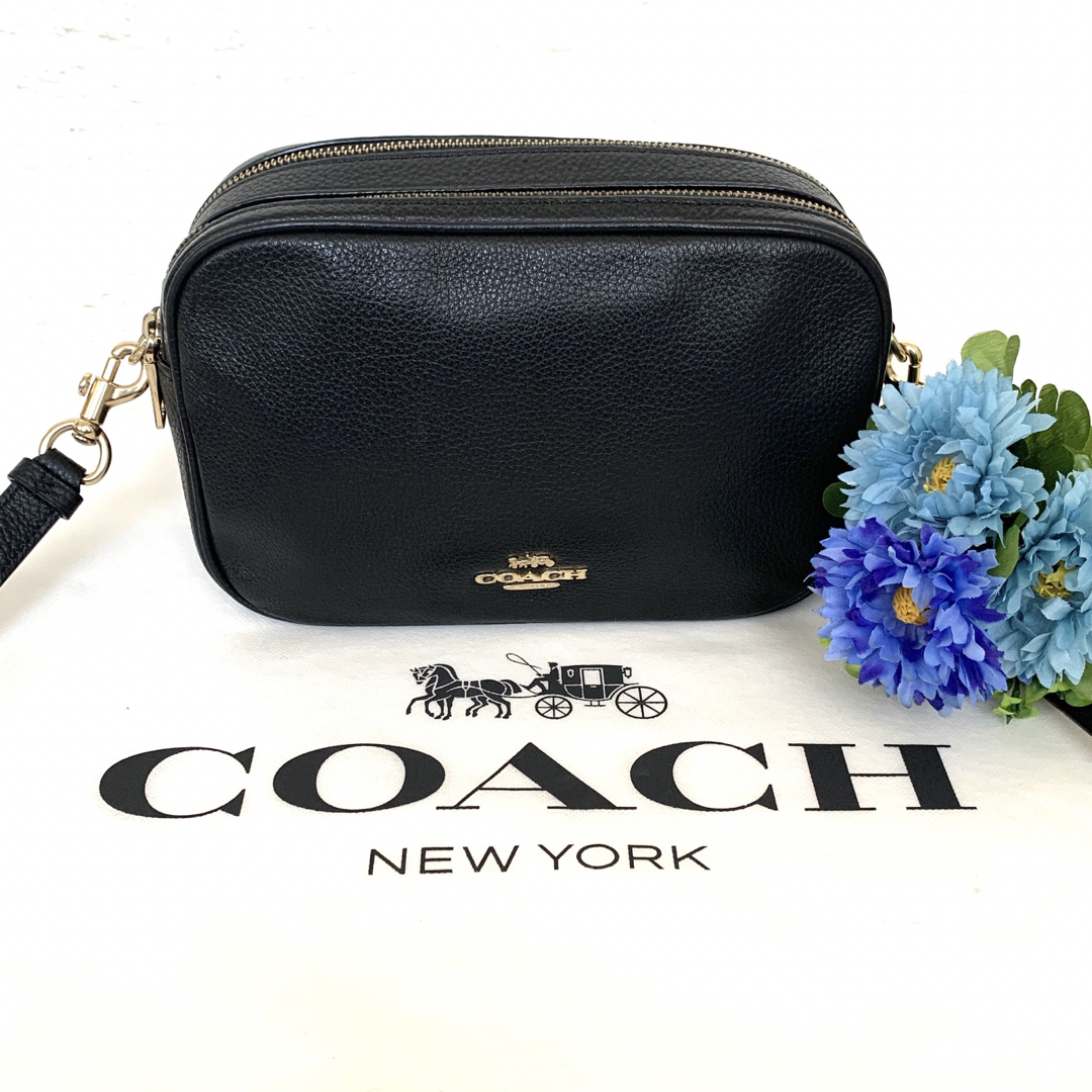 ★極美品★COACH コーチ ショルダーバッグ カメラバッグ ダブルジップ 黒